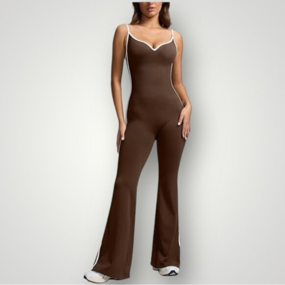 NWT Stretchy Flare Leg Shaper Onsie Jumpsuit - Picture 1 of 15